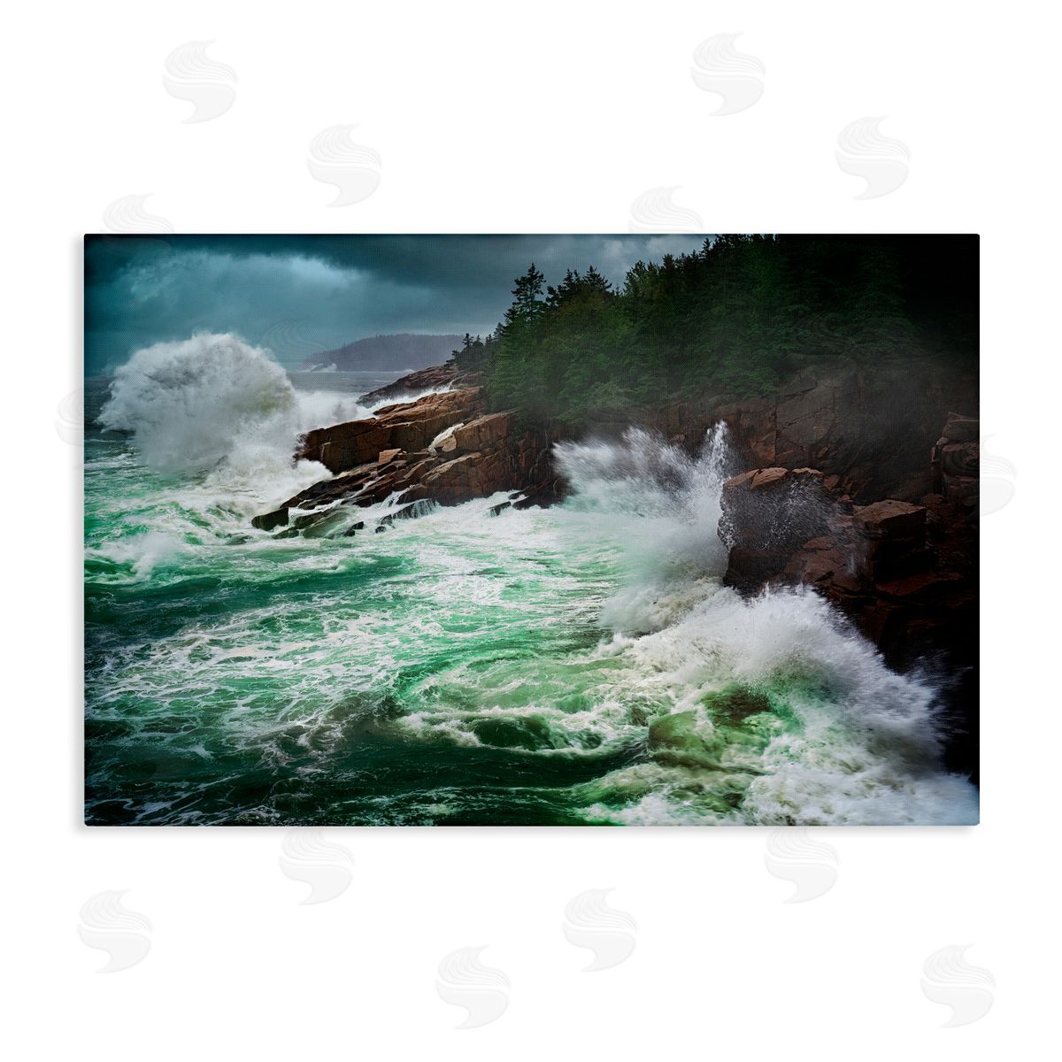 Rick Berk Strong Crashing Waves Canvas Wall Art Print