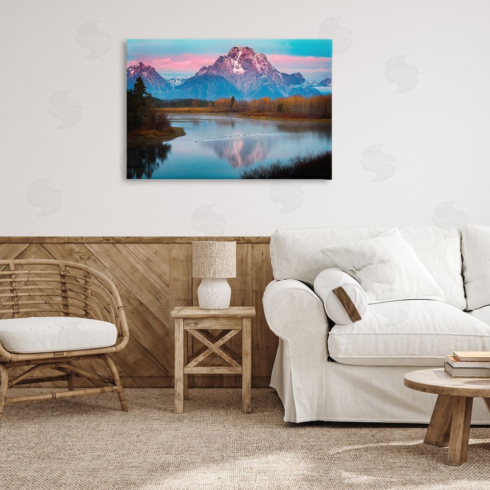 Rick Berk Vast Mountain Lake Photography Canvas Wall Art Print in Room