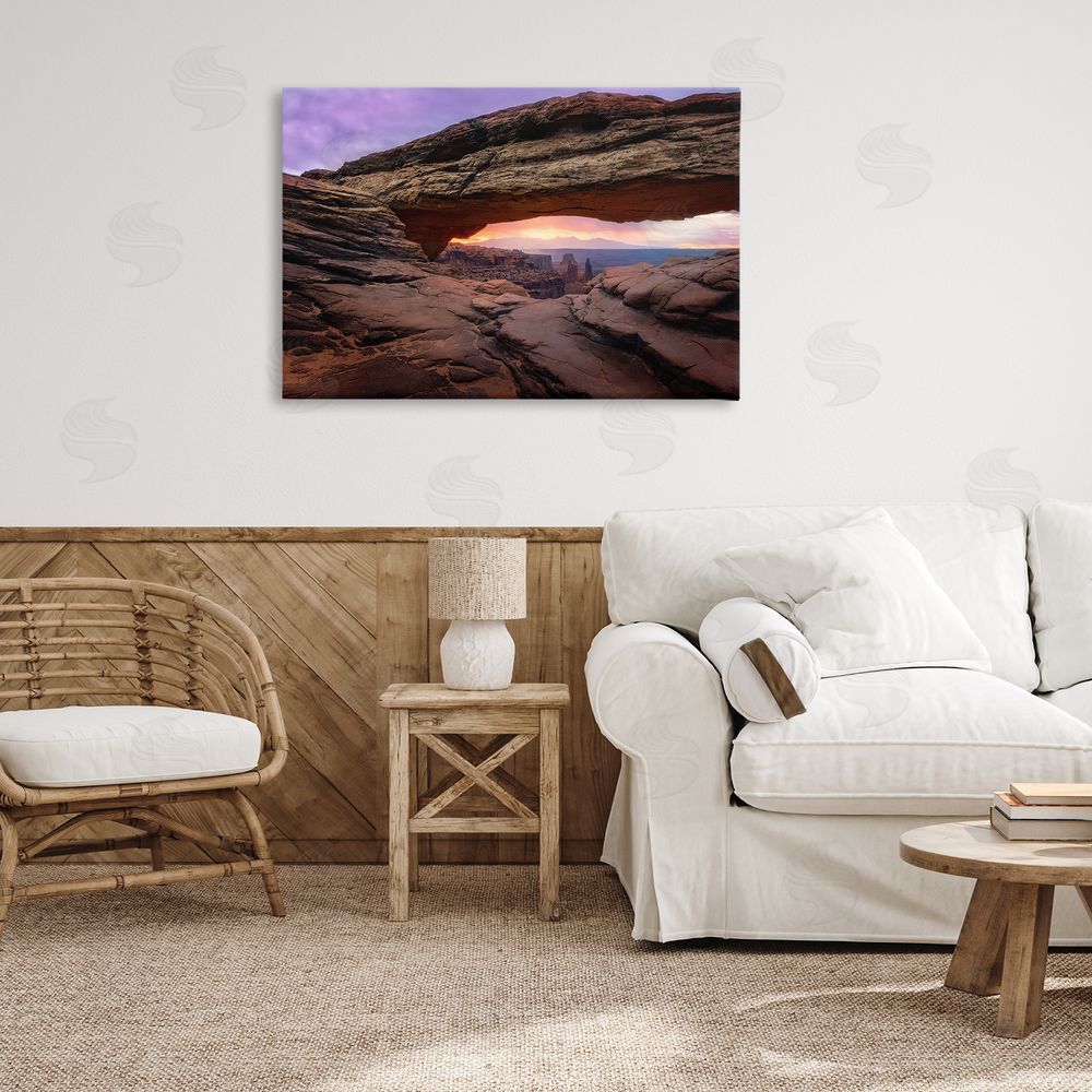 Rick Berk Natural Canyon Rock Arch Canvas Wall Art Print in Room