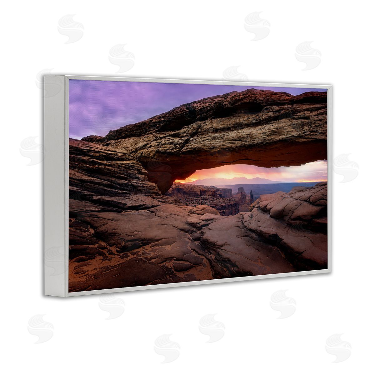 Rick Berk Natural Canyon Rock Arch White Framed Giclee Wall Art Print