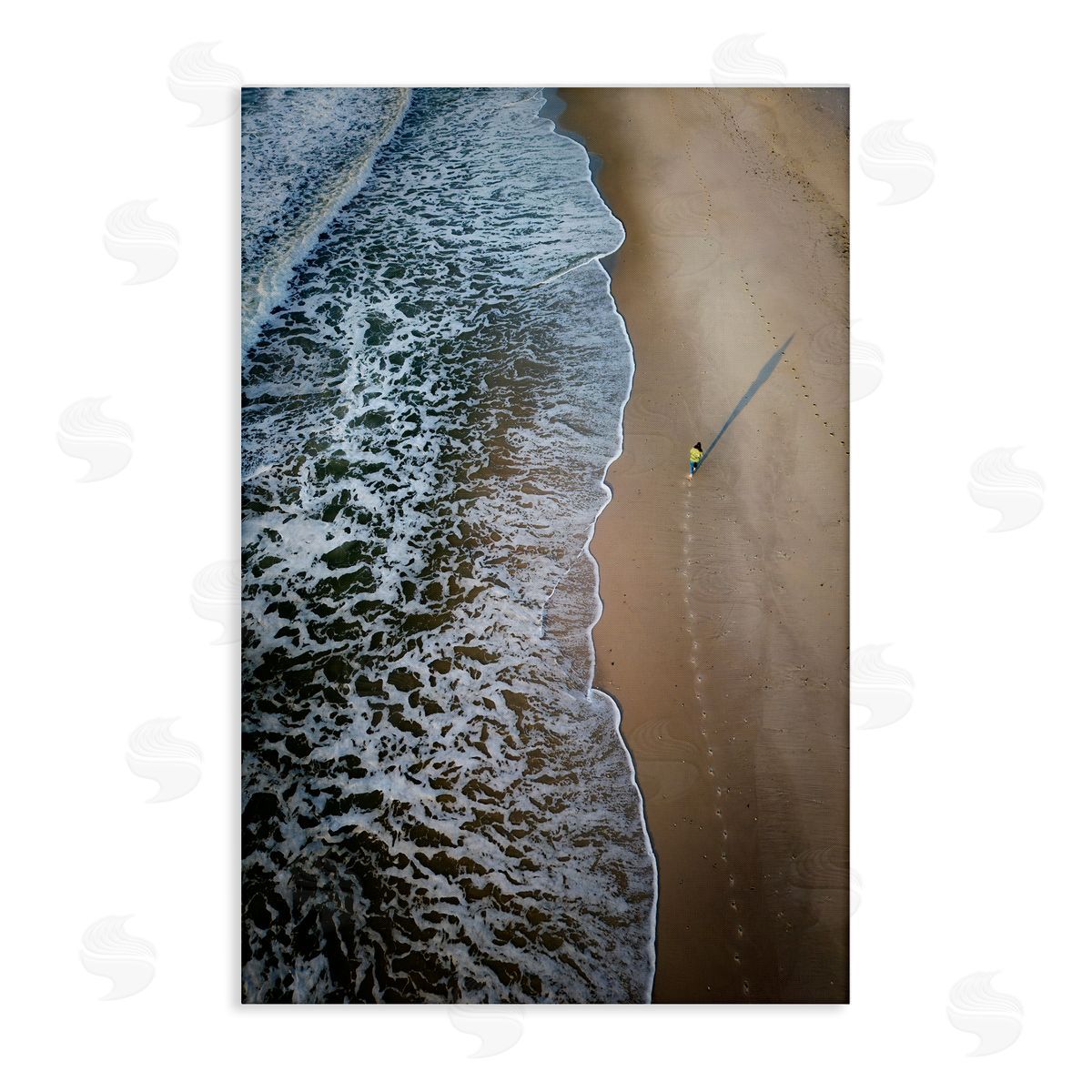 Rick Berk Vertical Aerial Beach View Canvas Wall Art Print