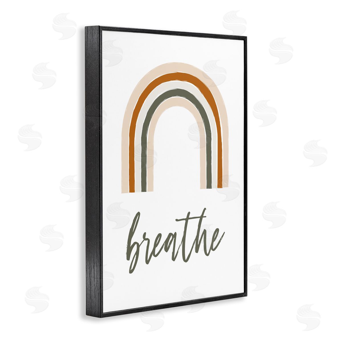 Martina Pavlova Breathe with Subtle Earth Tones Black Framed Giclee Wall Art Print