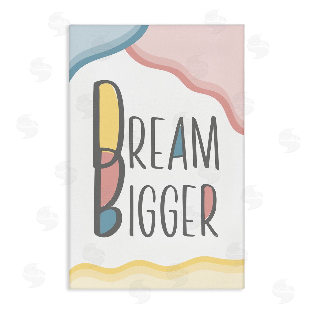 Martina Pavlova Dream Bigger Pastel Shapes Canvas Wall Art Print