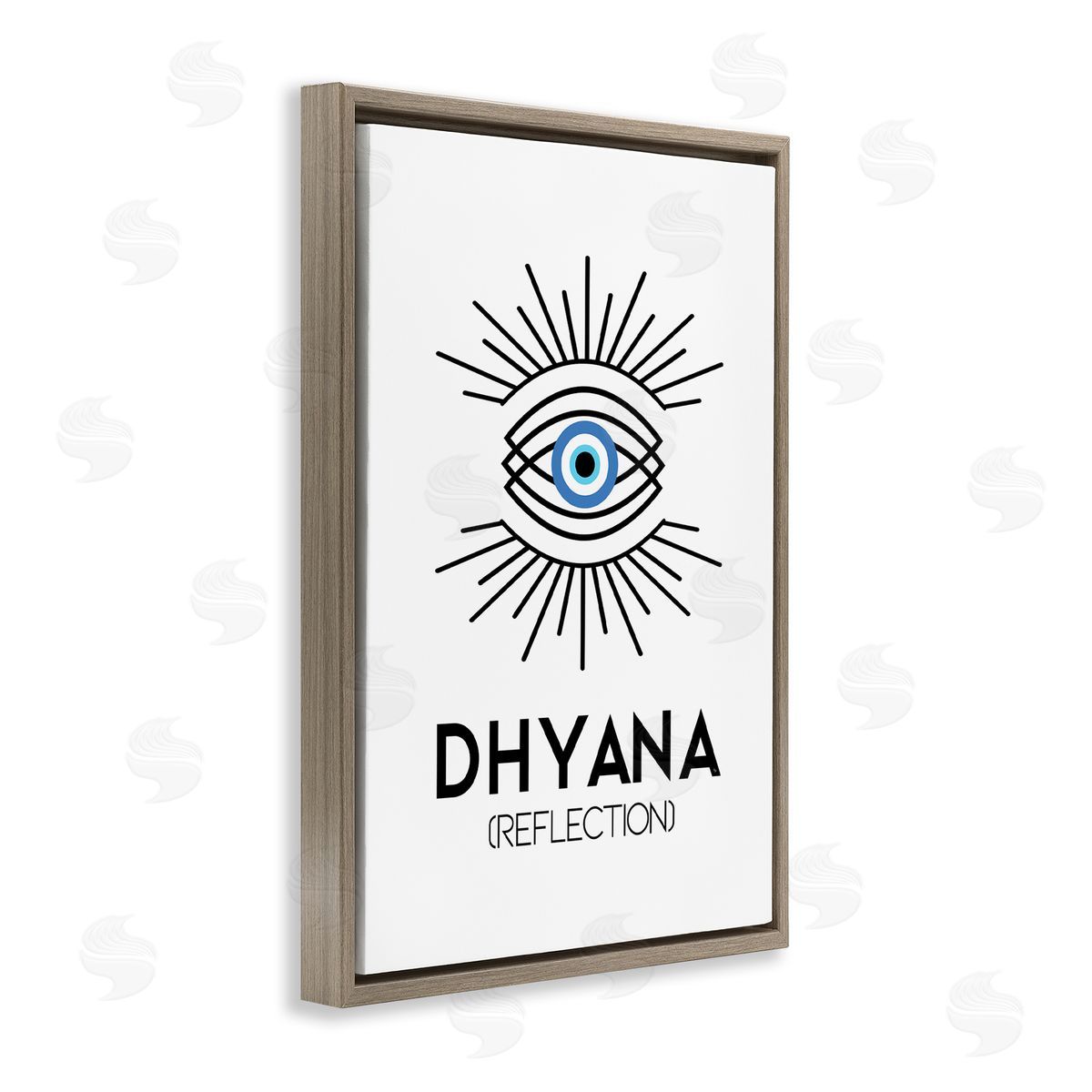 Martina Pavlova Dhyana Reflection Eye Brown Floating Frame Canvas Wall Art Print