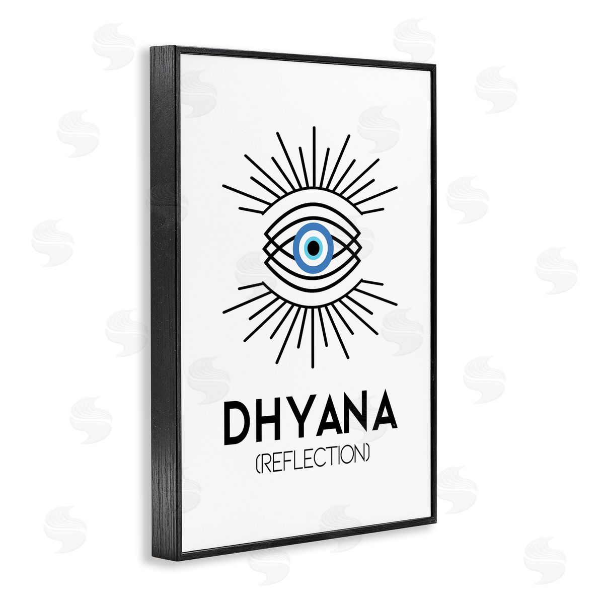 Martina Pavlova Dhyana Reflection Eye Black Framed Giclee Wall Art Print