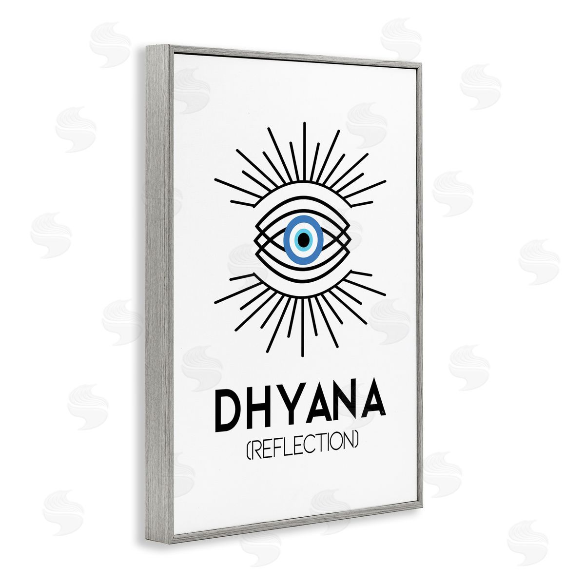 Martina Pavlova Dhyana Reflection Eye Gray Framed Giclee Wall Art Print