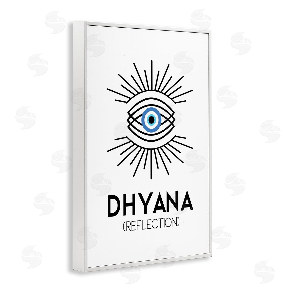Martina Pavlova Dhyana Reflection Eye White Framed Giclee Wall Art Print
