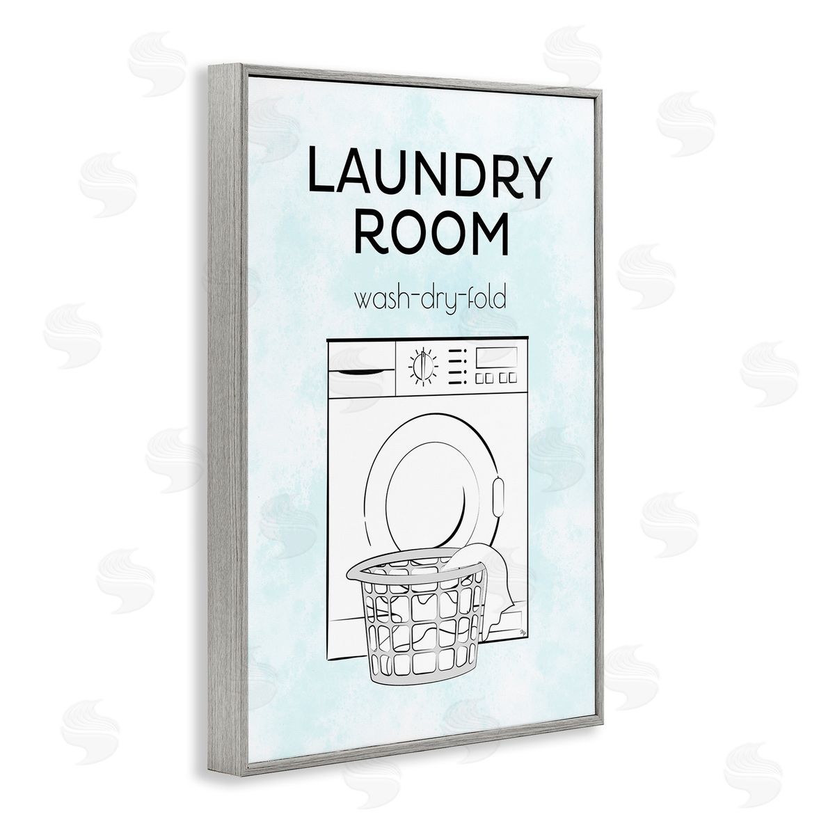Martina Pavlova Minimal Laundry Wash Dry Fold Gray Framed Giclee Wall Art Print