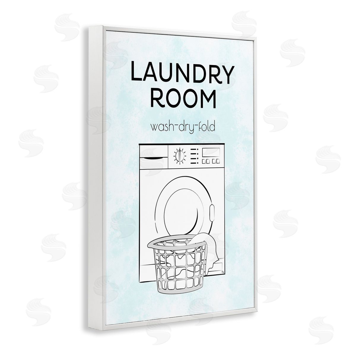 Martina Pavlova Minimal Laundry Wash Dry Fold White Framed Giclee Wall Art Print