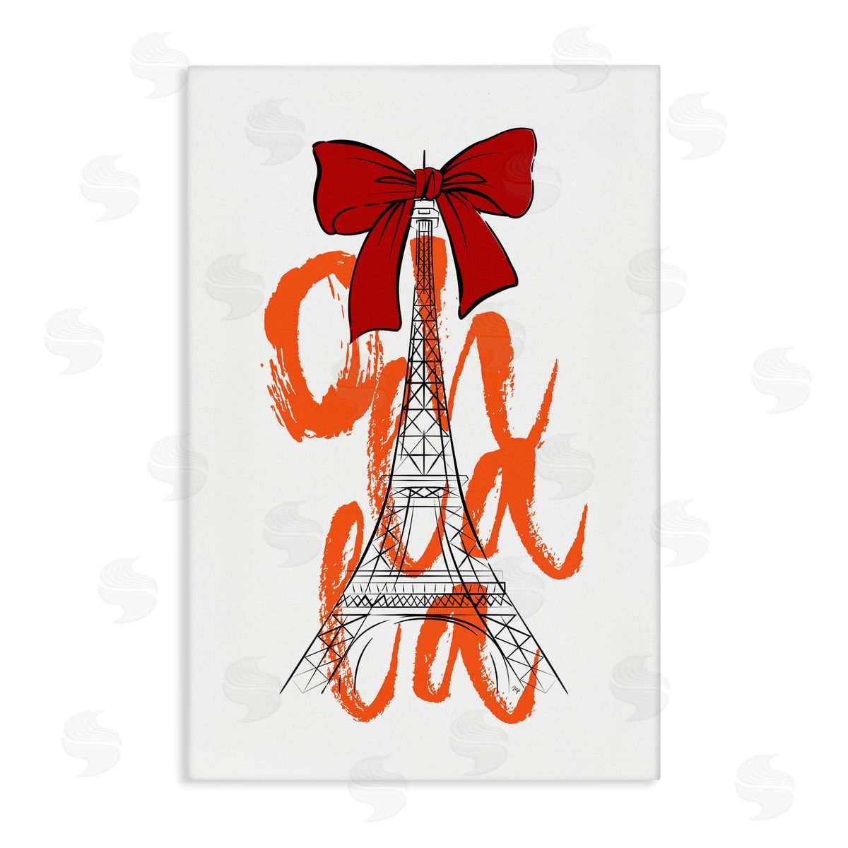 Martina Pavlova Oh La La Eiffel Tower Canvas Wall Art Print