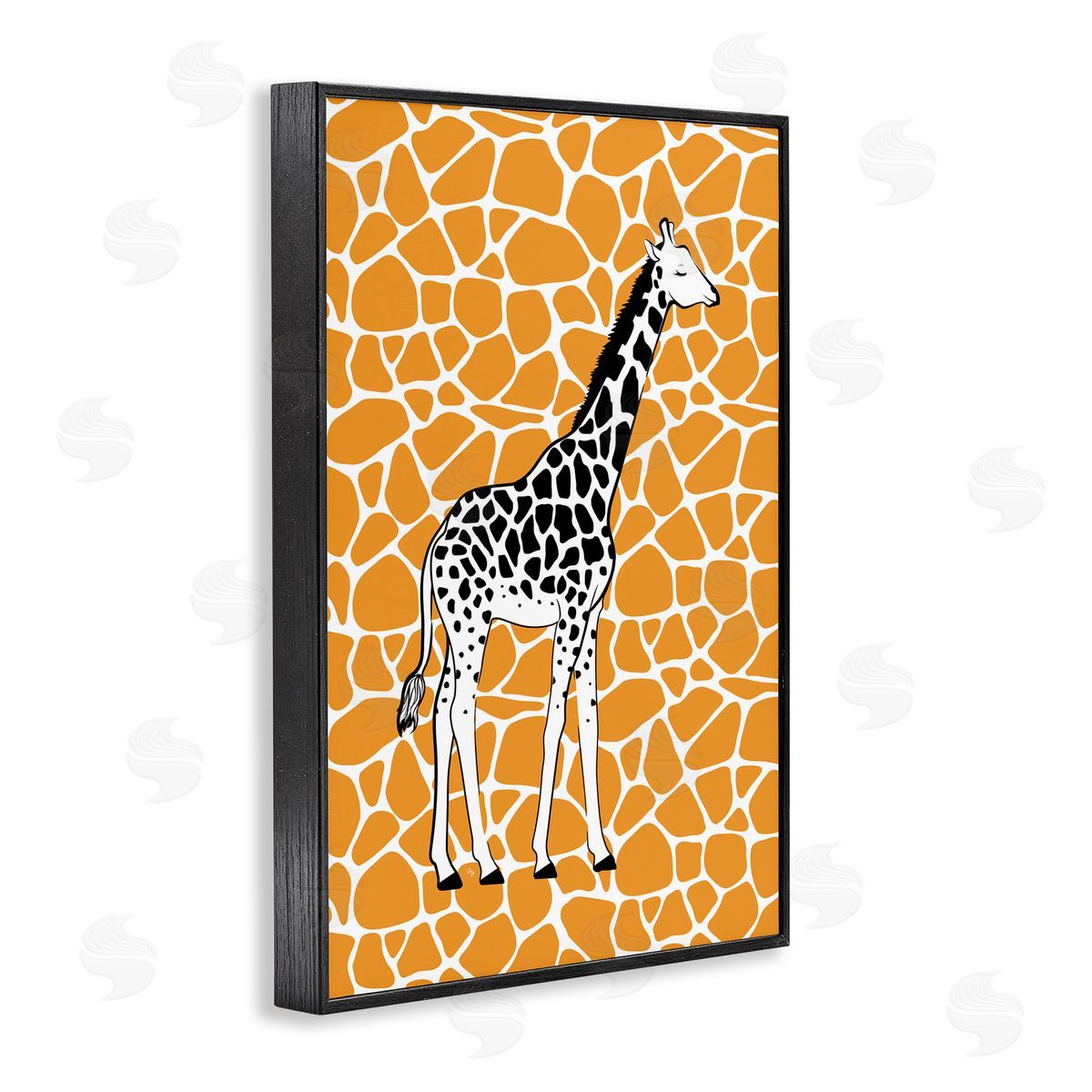 Martina Pavlova Giraffe Spots Pattern Black Framed Giclee Wall Art Print