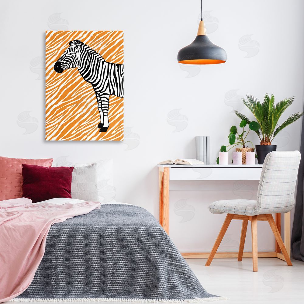 Martina Pavlova Zebra Stripes Pattern Canvas Wall Art Print in Room