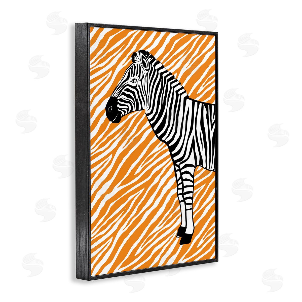 Martina Pavlova Zebra Stripes Pattern Black Framed Giclee Wall Art Print