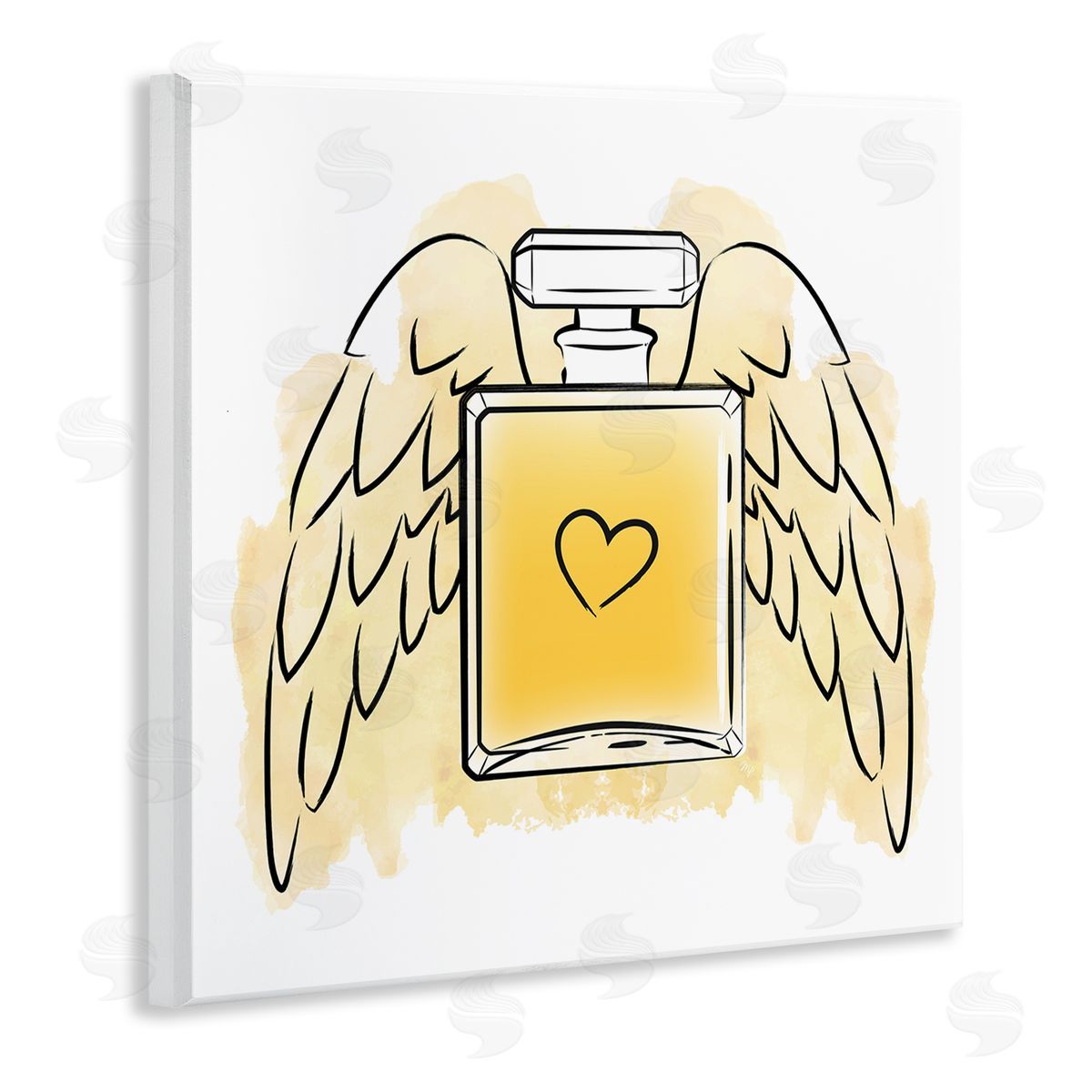 Martina Pavlova Perfume with Angel Wings Wooden Wall Plaque Art Print