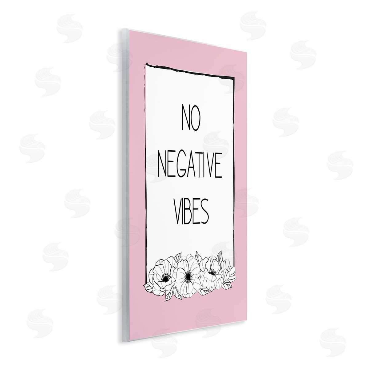 Martina Pavlova No Negative Vibes on Pink Wooden Wall Plaque Art Print