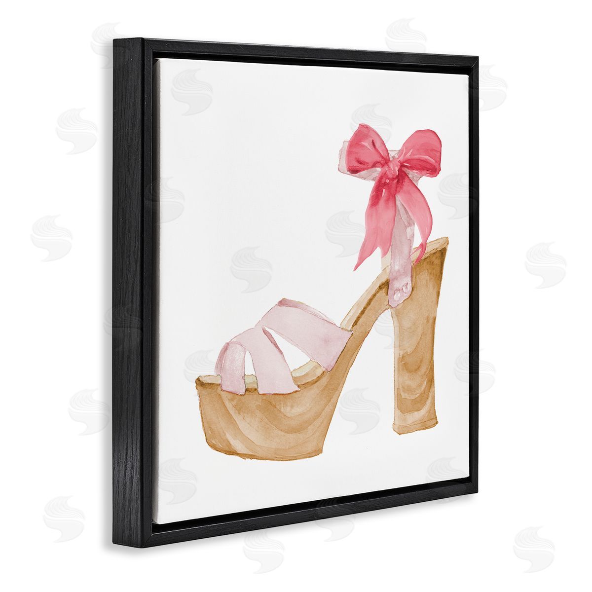 Lanie Loreth Pool Party Summer Stiletto Black Floating Frame Canvas Wall Art Print