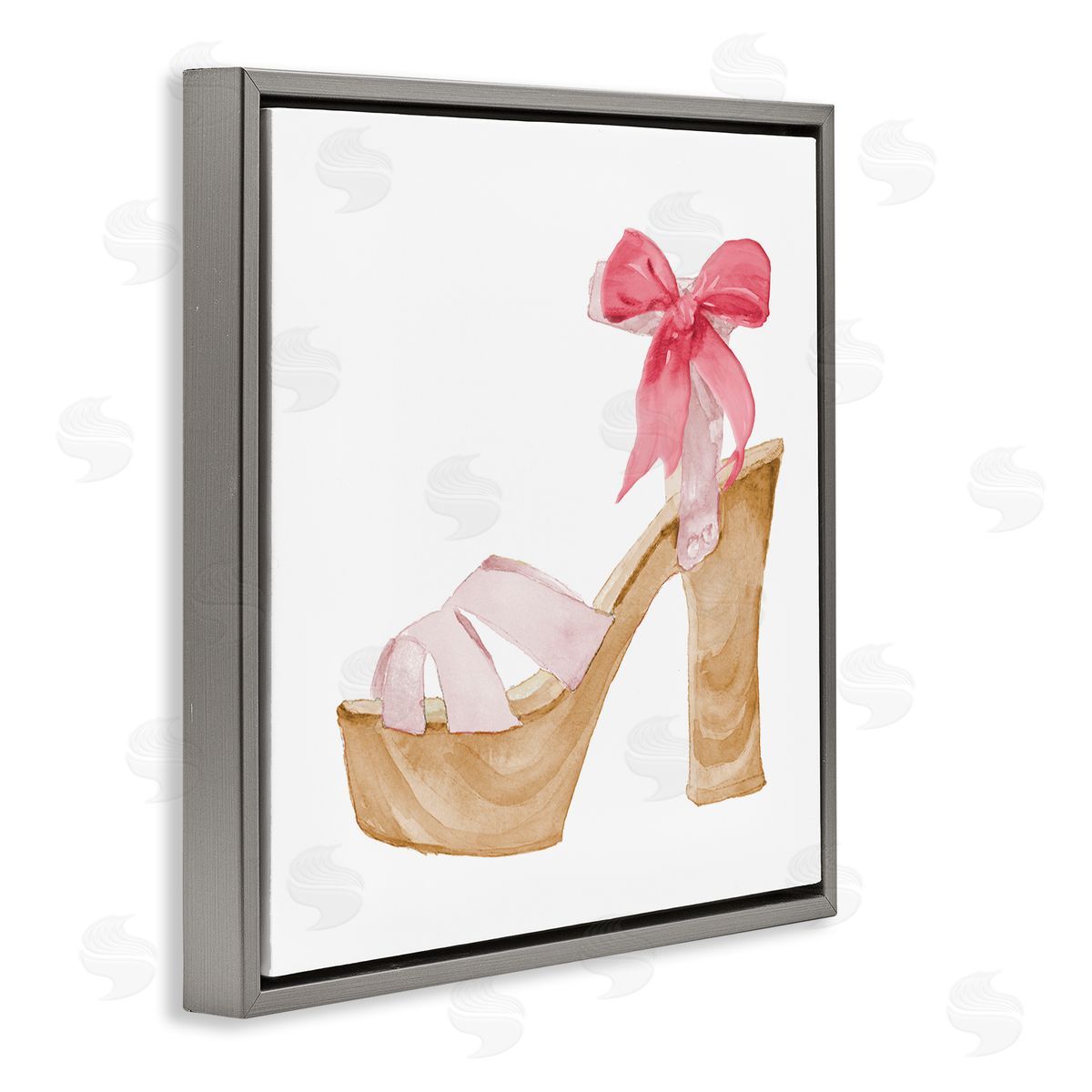 Lanie Loreth Pool Party Summer Stiletto Gray Floating Frame Canvas Wall Art Print