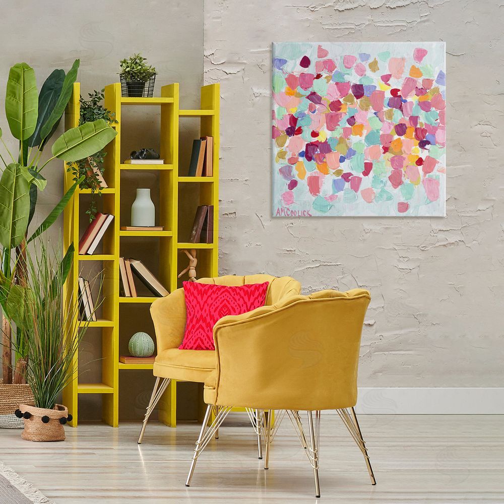 Ann Marie Coolick Pastel Hue Splotches Canvas Wall Art Print in Room