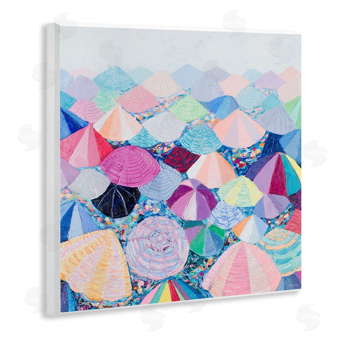 Ann Marie Coolick Pastel Umbrella Nation Wooden Wall Plaque Art Print