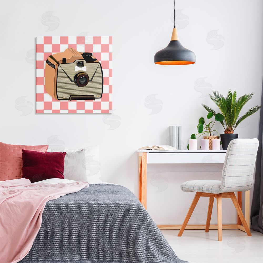 Jen Bucheli Take The Shot Retro Camera Canvas Wall Art Print in Room