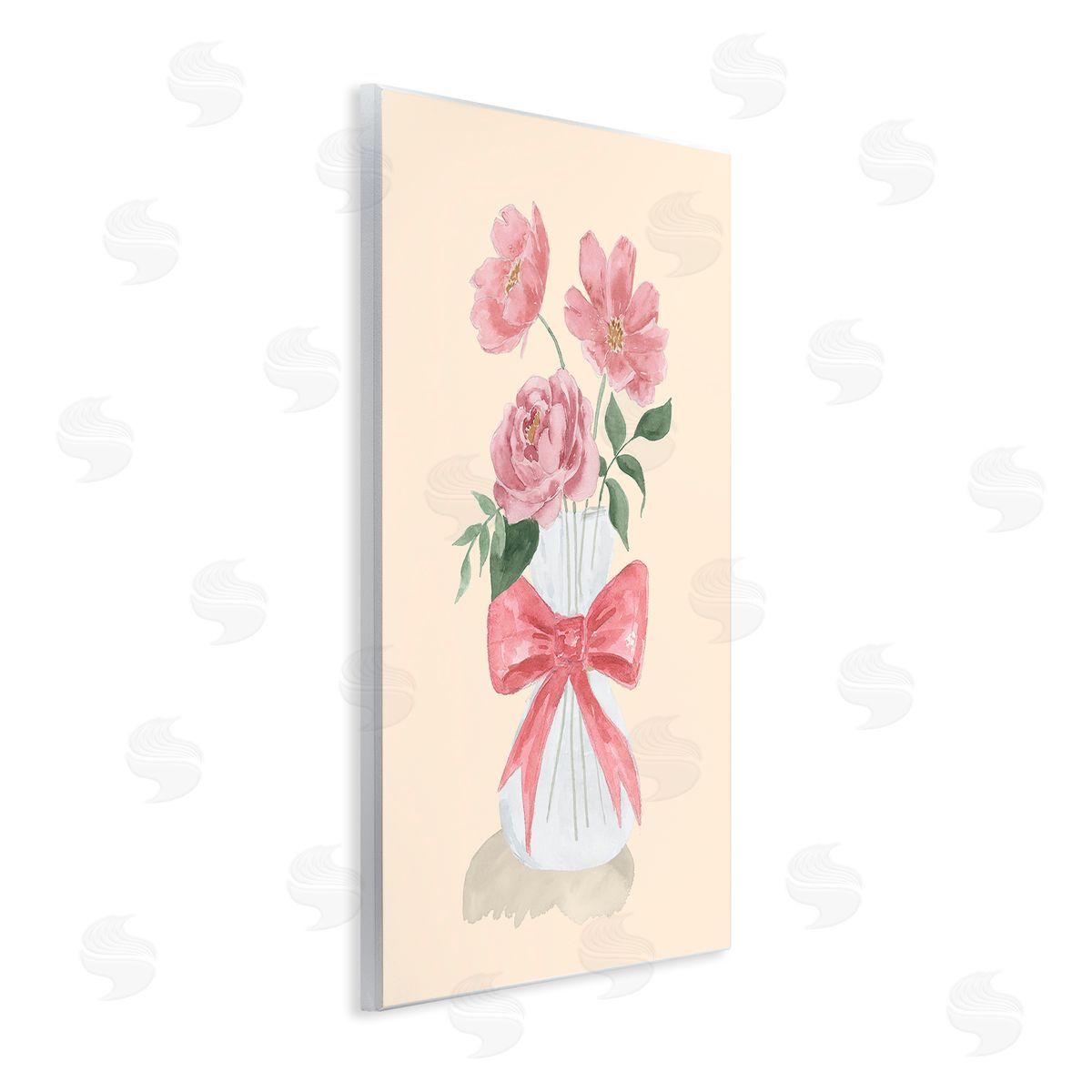 Lucille Price Chic Vase Of Pink Wooden Wall Plaque Art Print