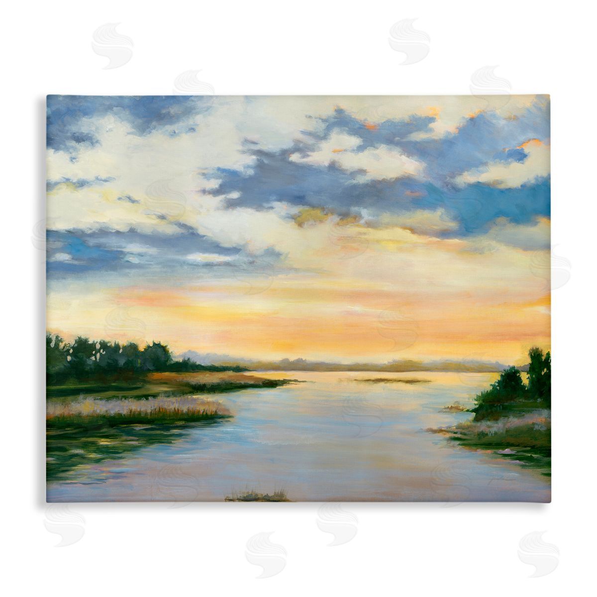Liz Jardine Sunrise Over Shallow Water Canvas Wall Art Print