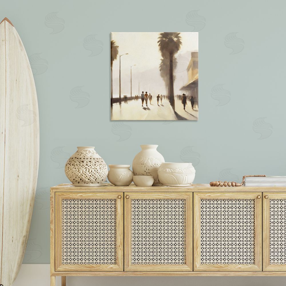 Noah Bay Sunset Runners Tropical Canvas Wall Art Print in Room
