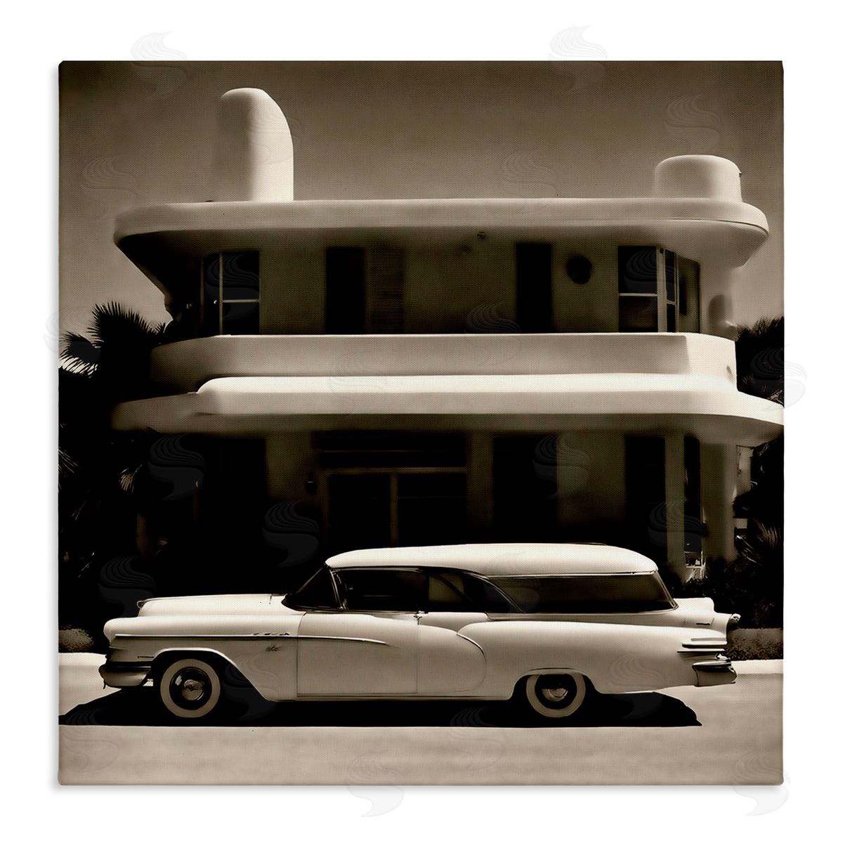 Noah Bay Sleek Classic Car Canvas Wall Art Print