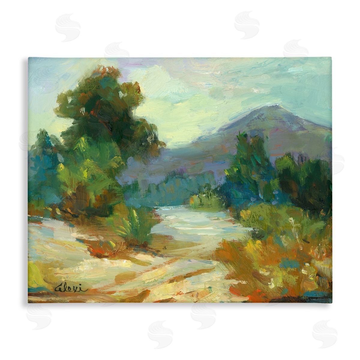 Alexi Fine Fall Time Mountain View Canvas Wall Art Print