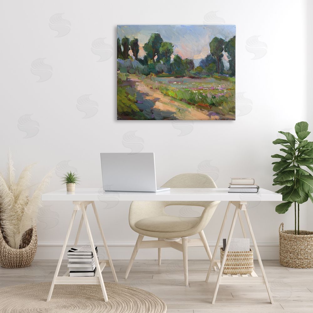 Alexi Fine Idaho Spring Tree Grove Canvas Wall Art Print in Room