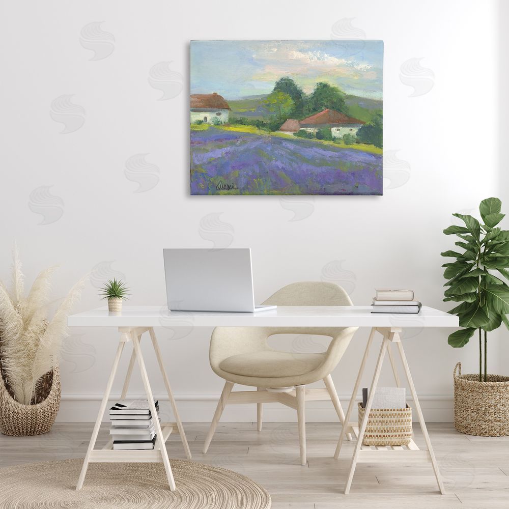 Alexi Fine Lovely Lavender Farmland Canvas Wall Art Print in Room