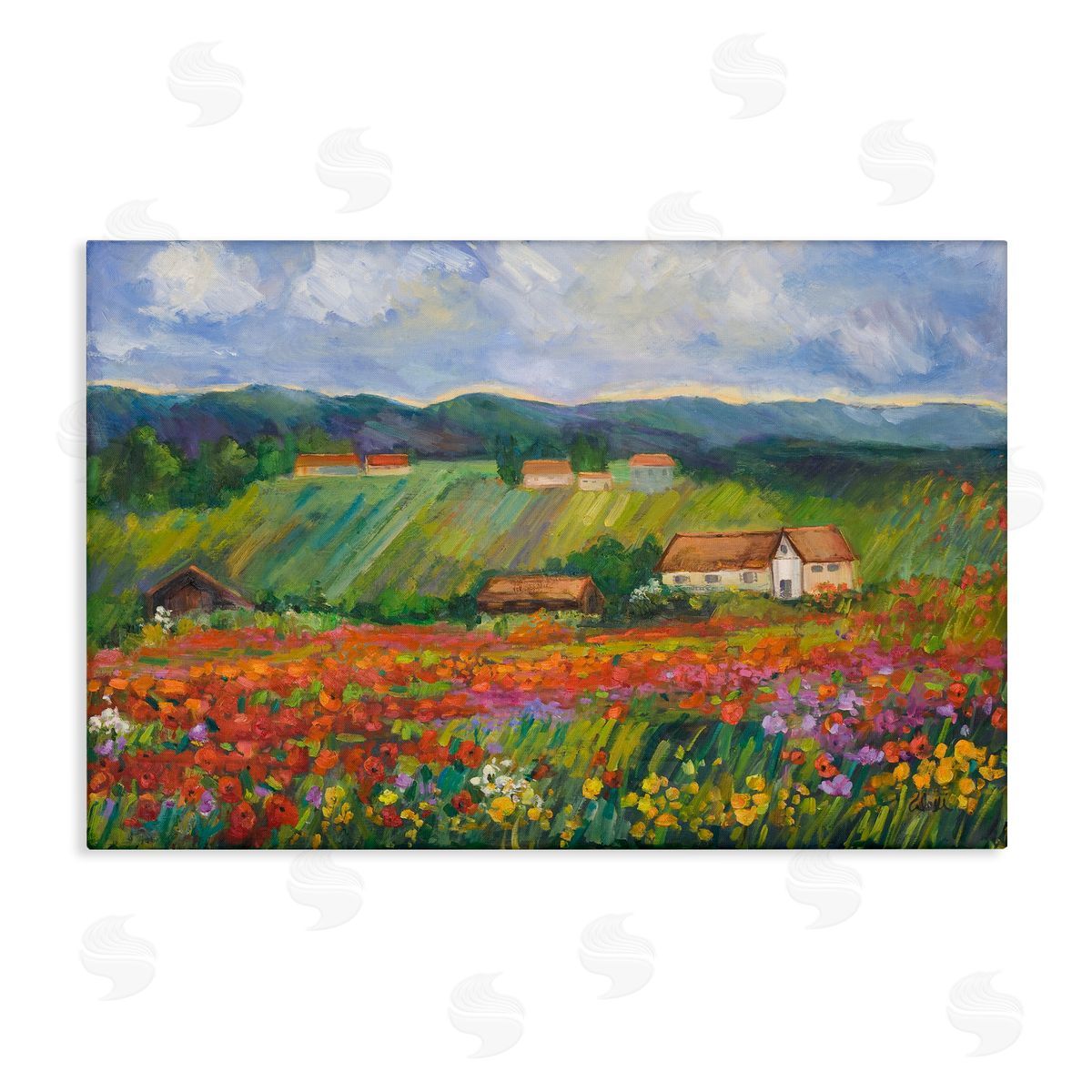 Spring Glory Lush Meadow Canvas Wall Art, Home Decor by Alexi Fine