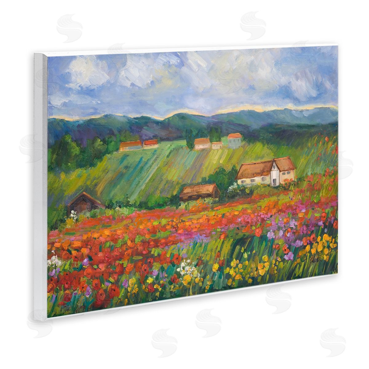 Spring Glory Lush Meadow Wood Plaque Wall Art, Home Decor by Alexi Fine
