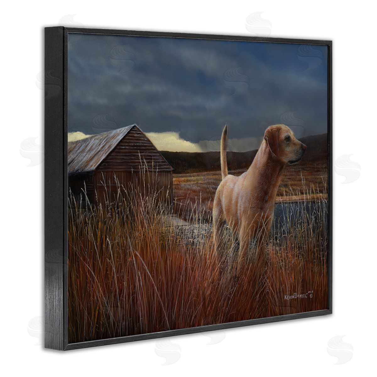 Kevin Daniel Alert Dog by Cabin Black Framed Giclee Wall Art Print