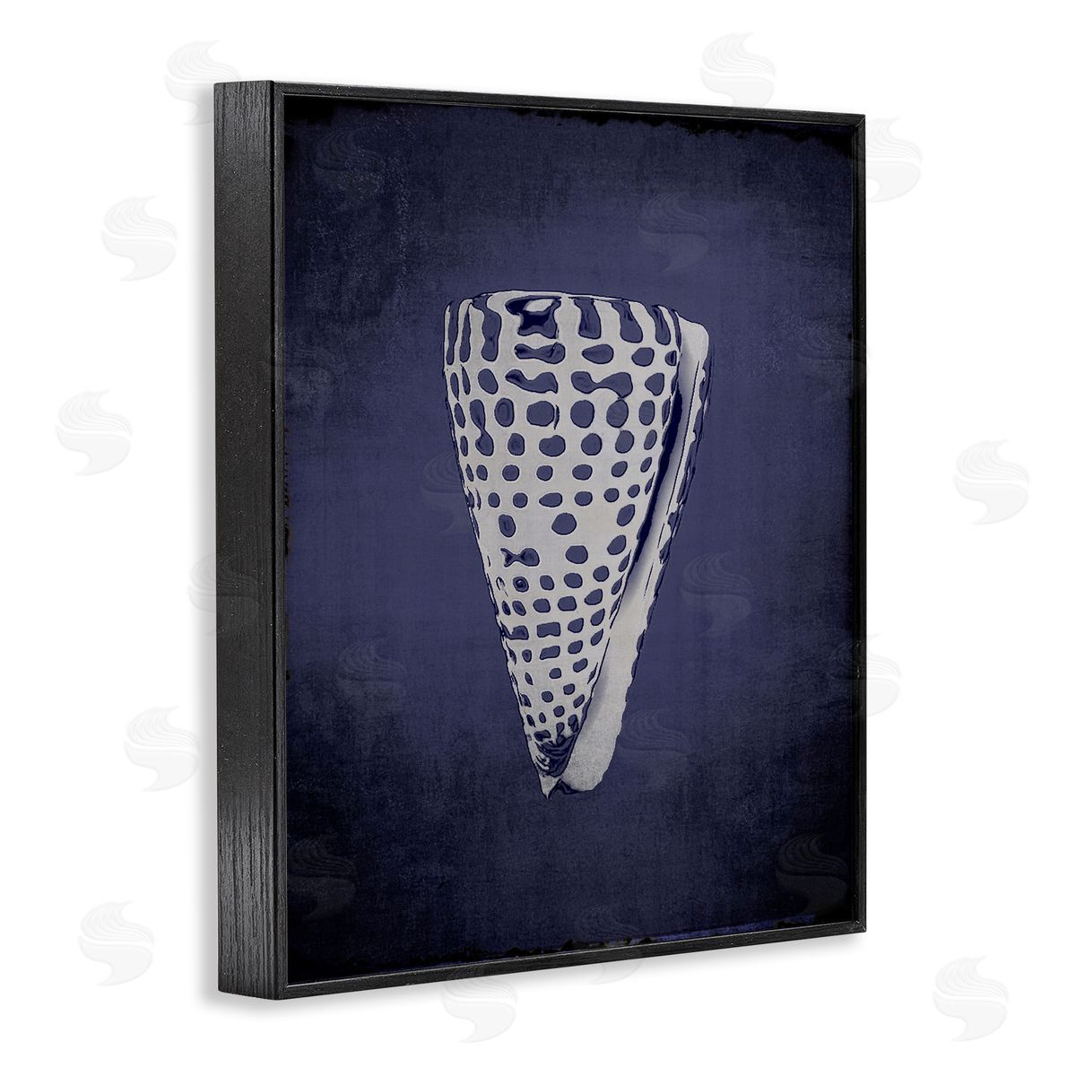 Nautical Cone Shell Black Frame Print Wall Art, Home Decor by Graffi*tee Studios