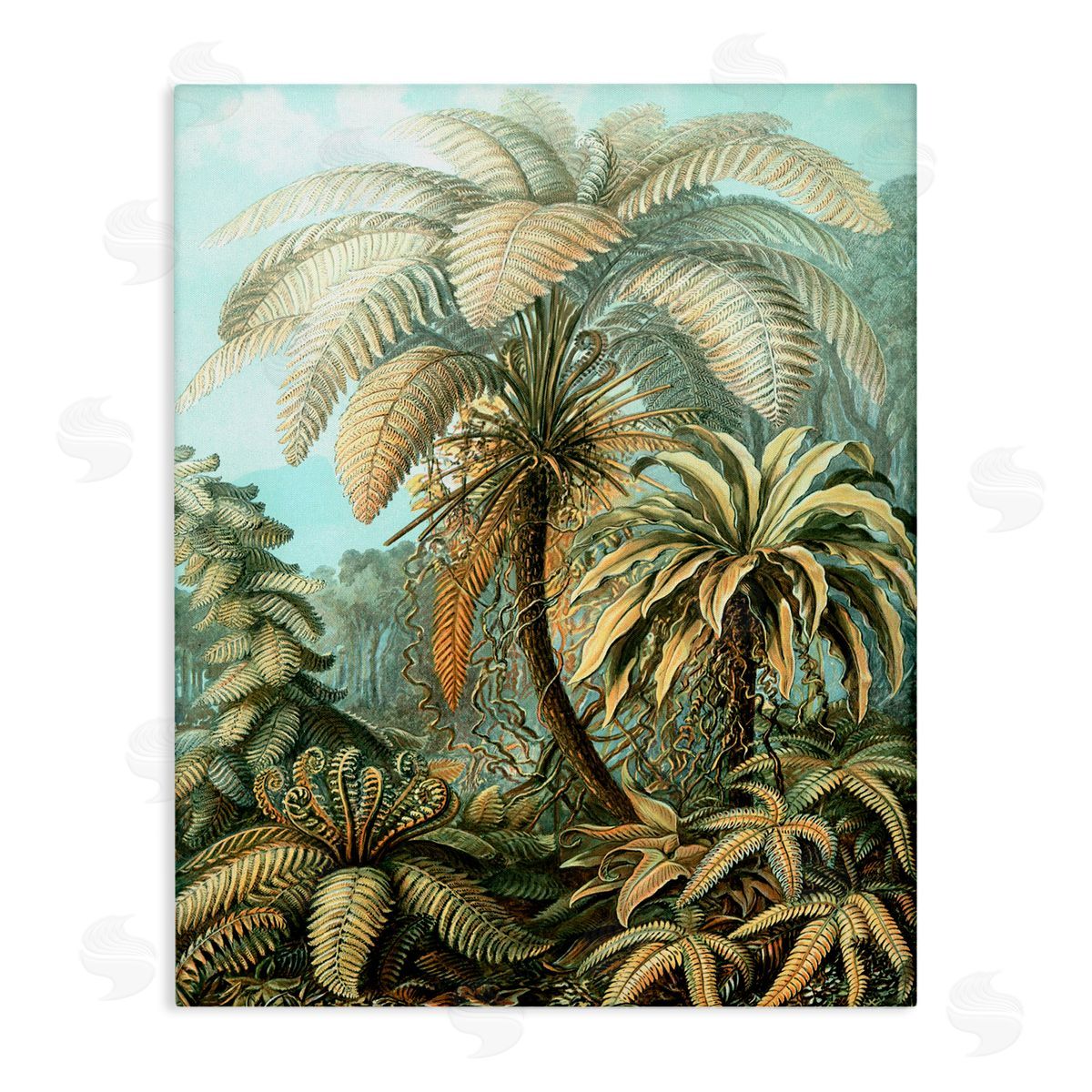 Detailed Palm Tree Leaves Canvas Wall Art, Home Decor by Graffi*tee Studios