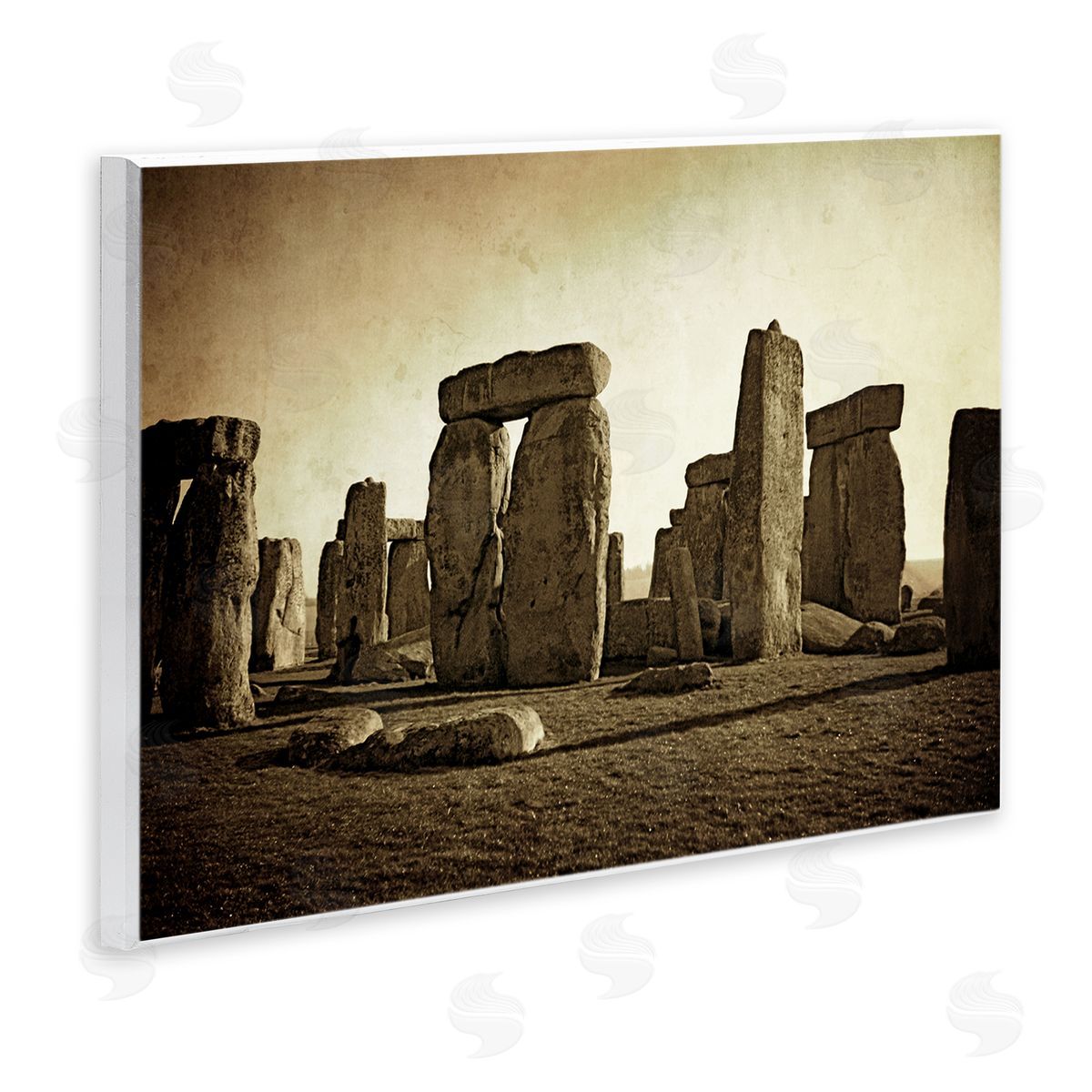 Distant Stonehenge Sepia Wood Plaque Wall Art, Home Decor by Graffi*tee Studios