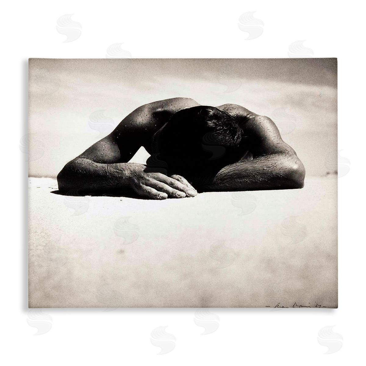Graffitee Studios Sunbaker Beach Photography Canvas Wall Art Print