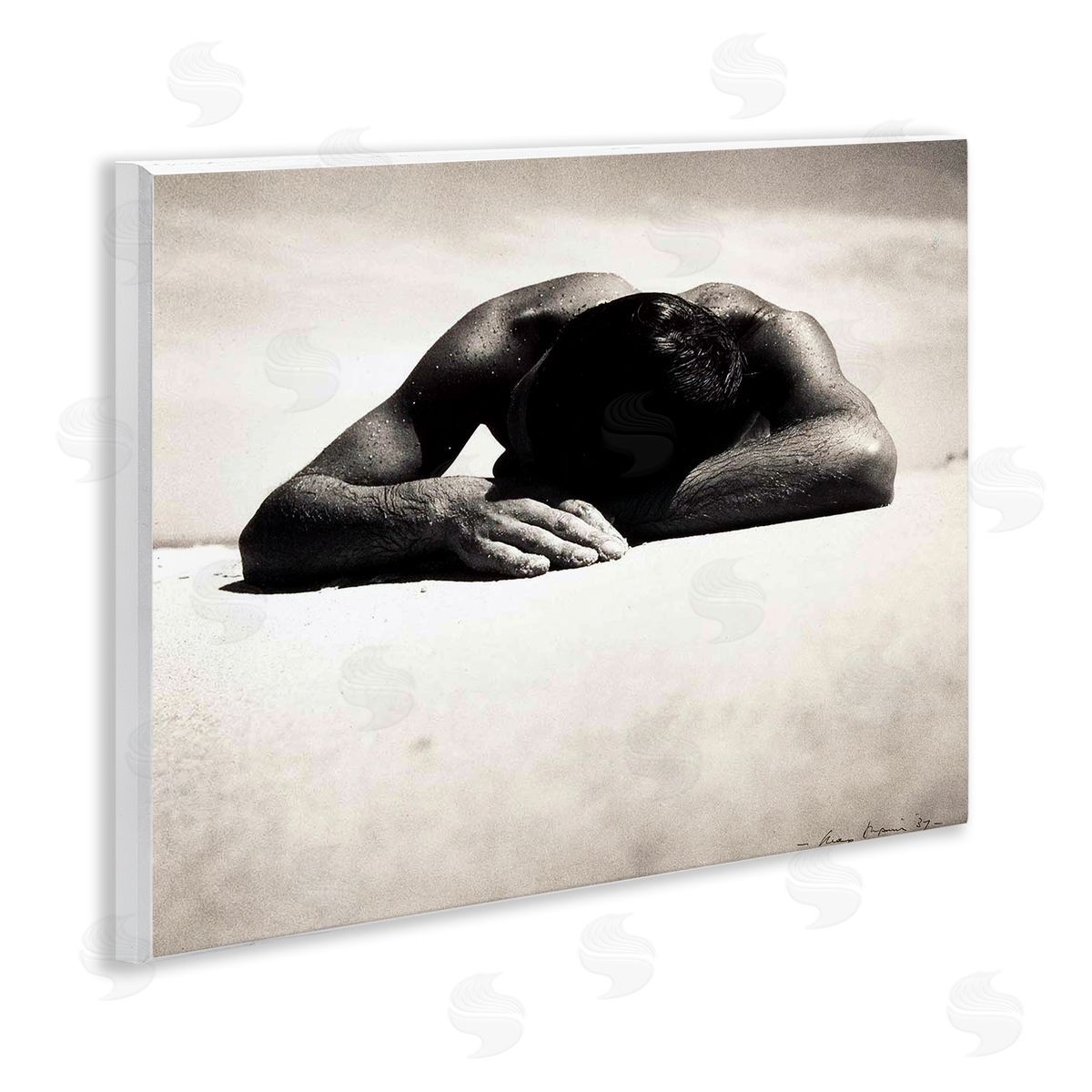 Graffitee Studios Sunbaker Beach Photography Wooden Wall Plaque Art Print
