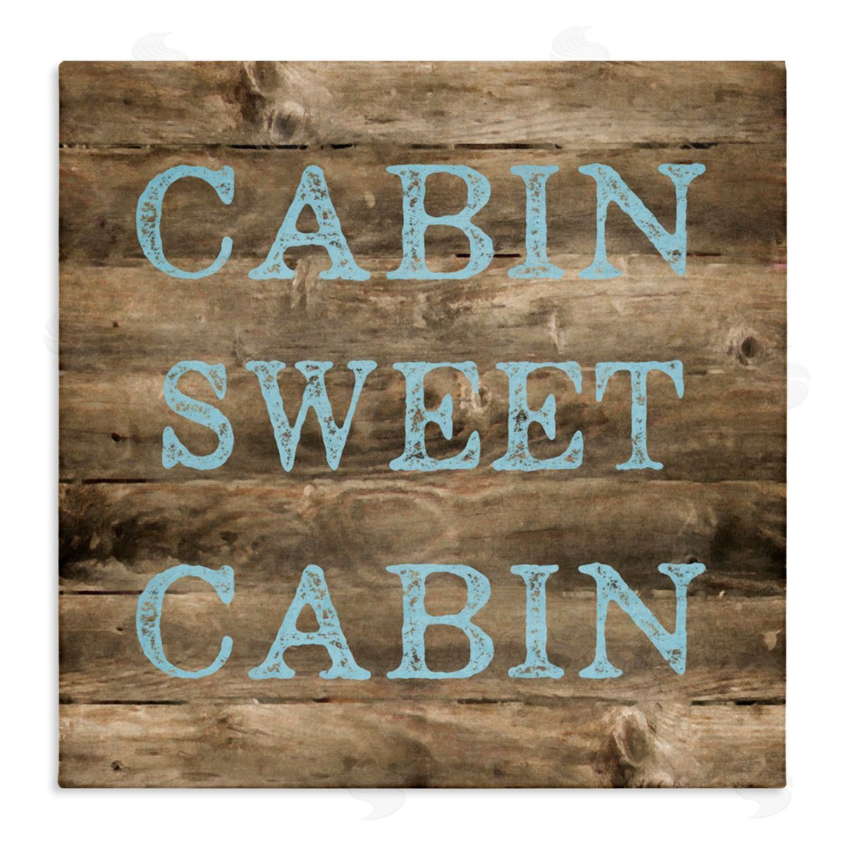 Graffitee Studios Sweet Cabin Distressed Rustic Canvas Wall Art Print