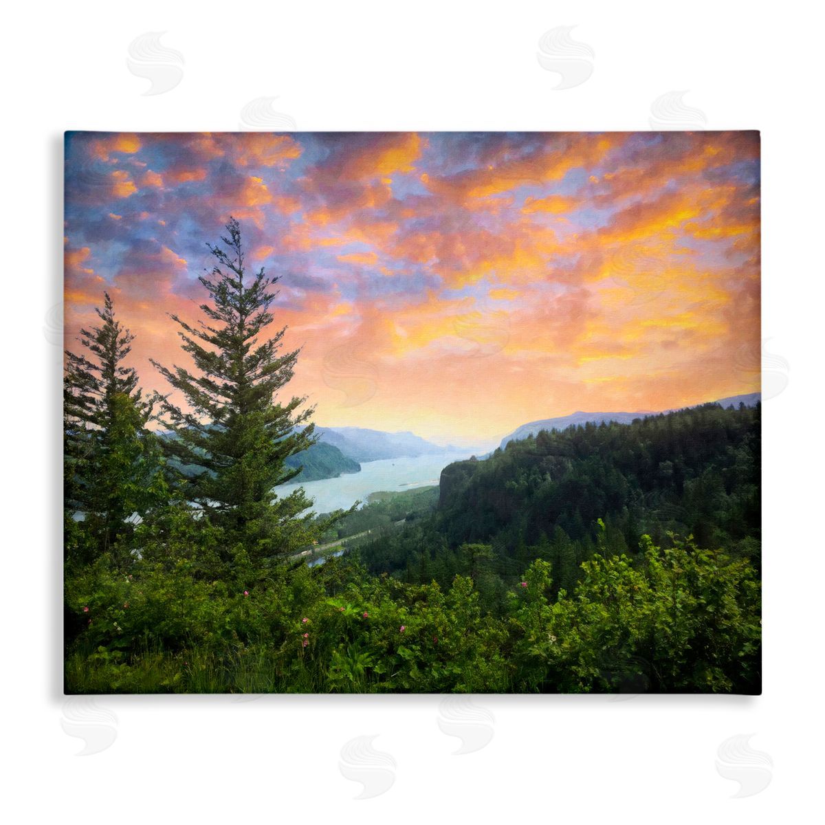 Graffitee Studios Scenic Overlook at Sunset Canvas Wall Art Print
