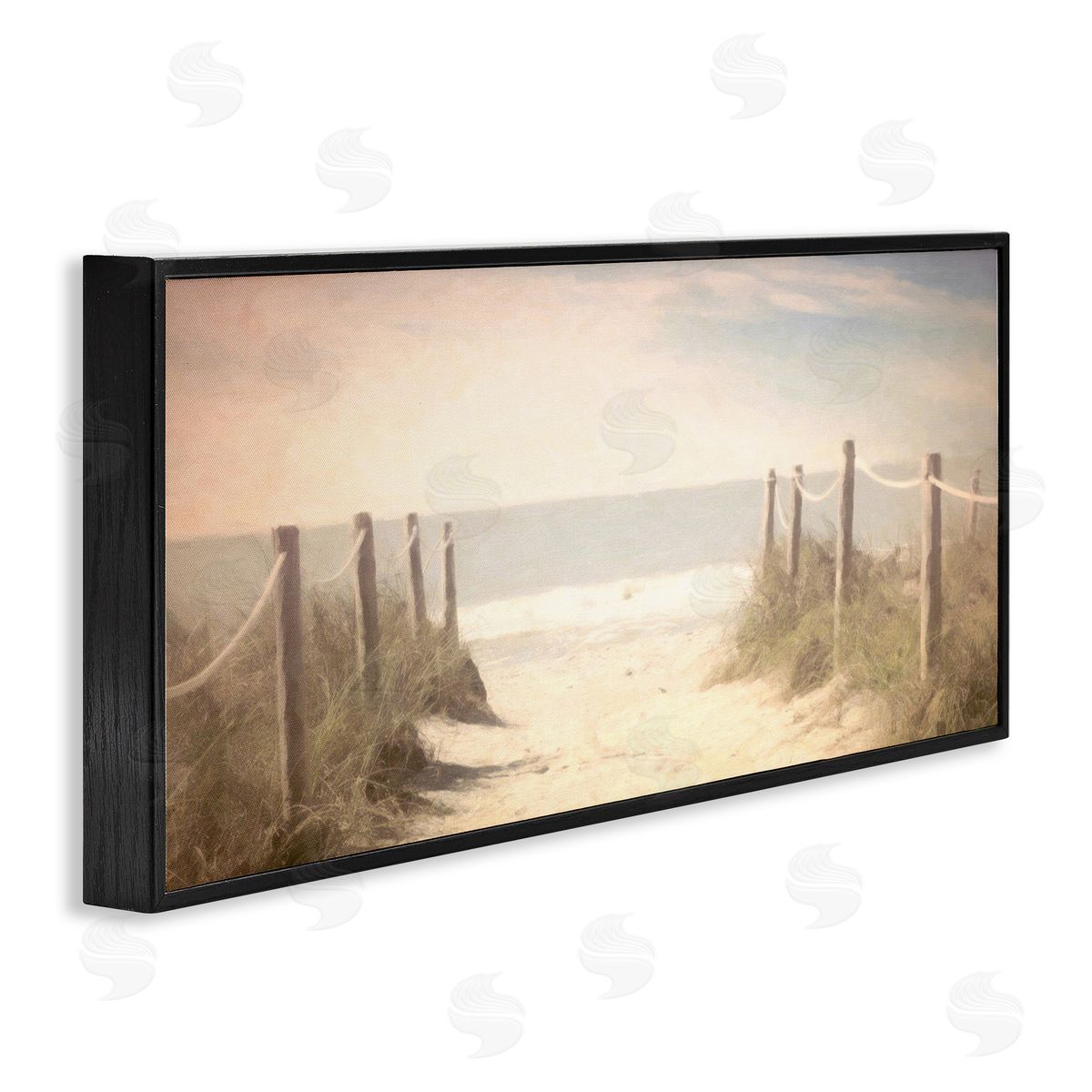 Dreamy Coastal Walkway Black Frame Print Wall Art, Home Decor by Graffi*tee Studios