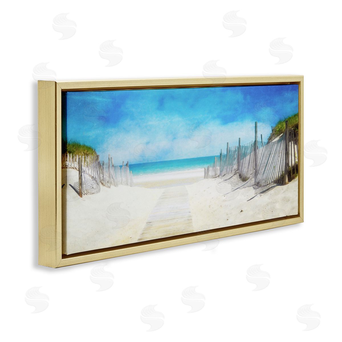 Dunes Of The Cape Gold Floating Frame Canvas Wall Art, Home Decor by Graffi*tee Studios