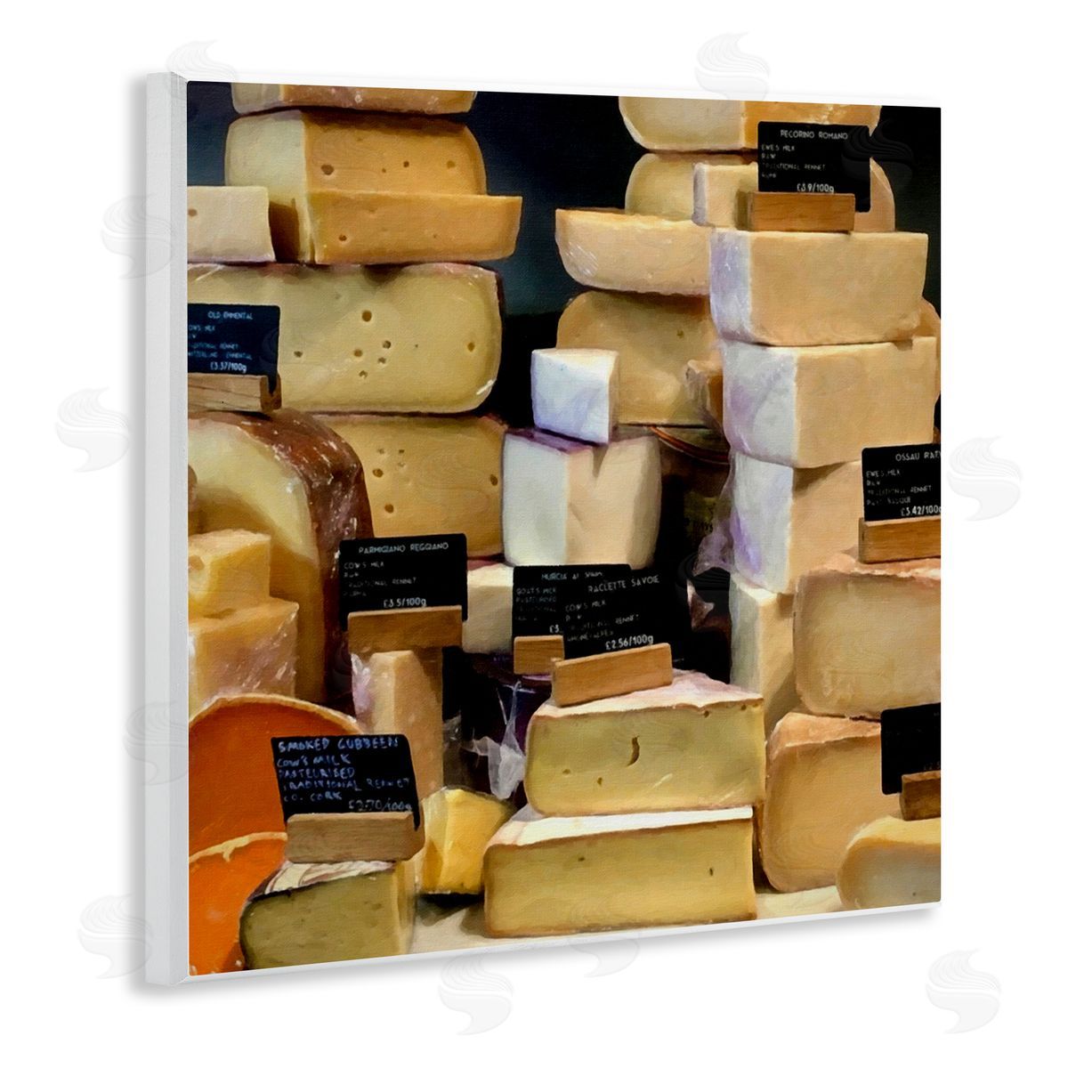 Graffitee Studios Various Cheeses Still Life Wooden Wall Plaque Art Print