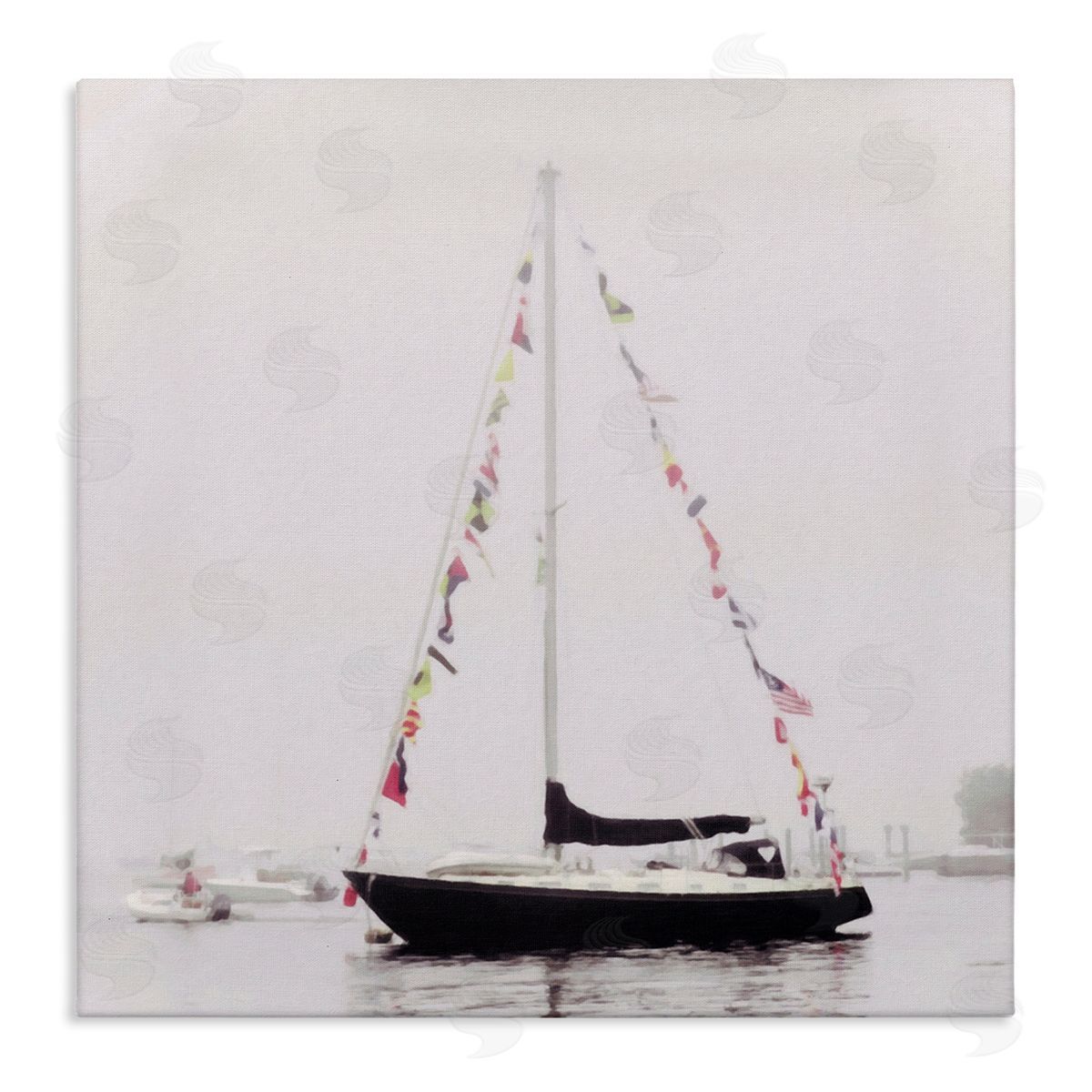 Graffitee Studios Sail Flags in Harbor Canvas Wall Art Print