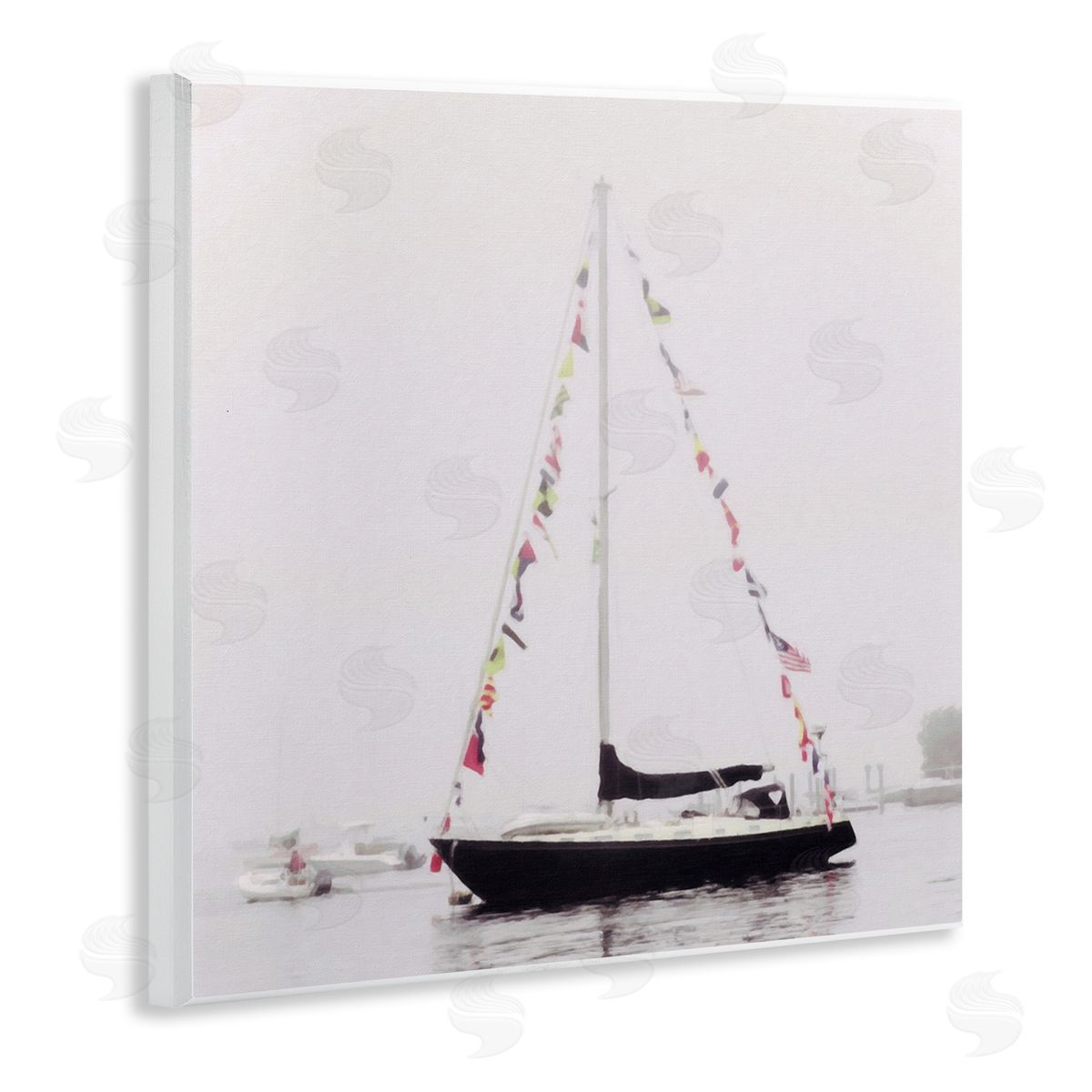 Graffitee Studios Sail Flags in Harbor Wooden Wall Plaque Art Print