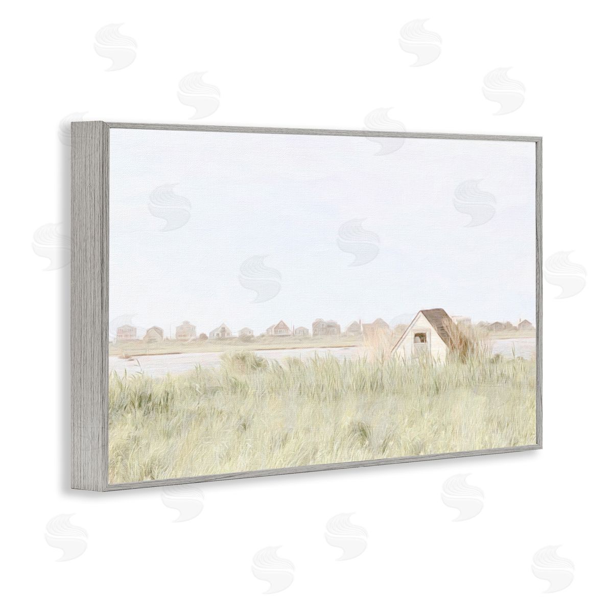 Swaying Grass By Cottage Grey Frame Print Wall Art, Home Decor by Graffi*tee Studios