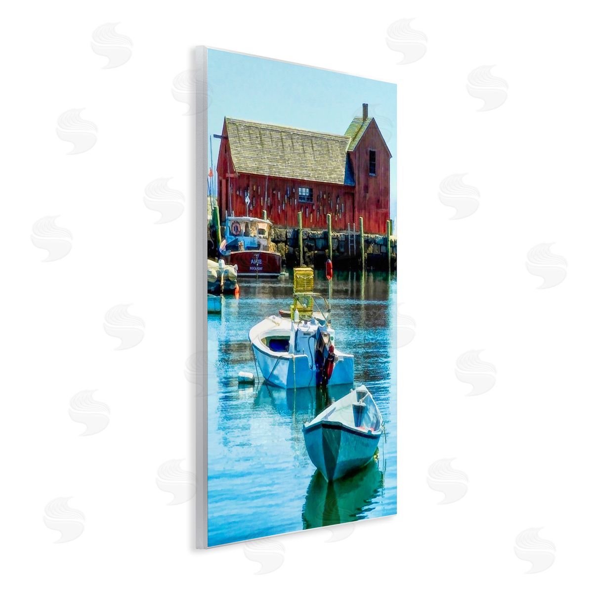 Tranquil Boat Harbor Wood Plaque Wall Art, Home Decor by Graffi*tee Studios