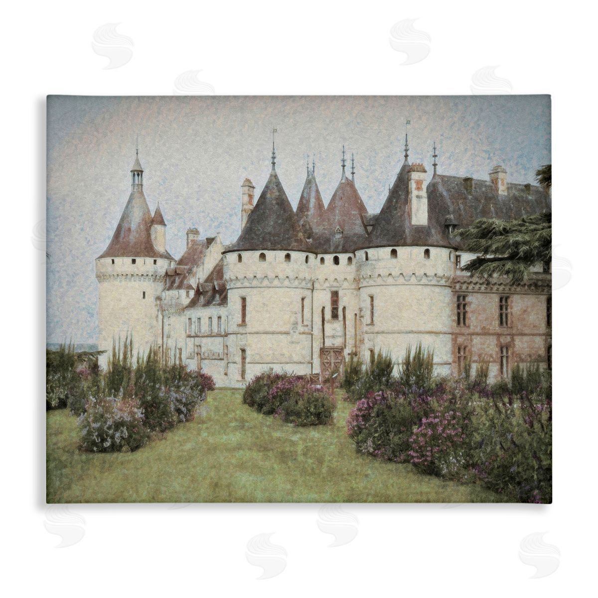 Graffitee Studios French Castle Landmark Canvas Wall Art Print