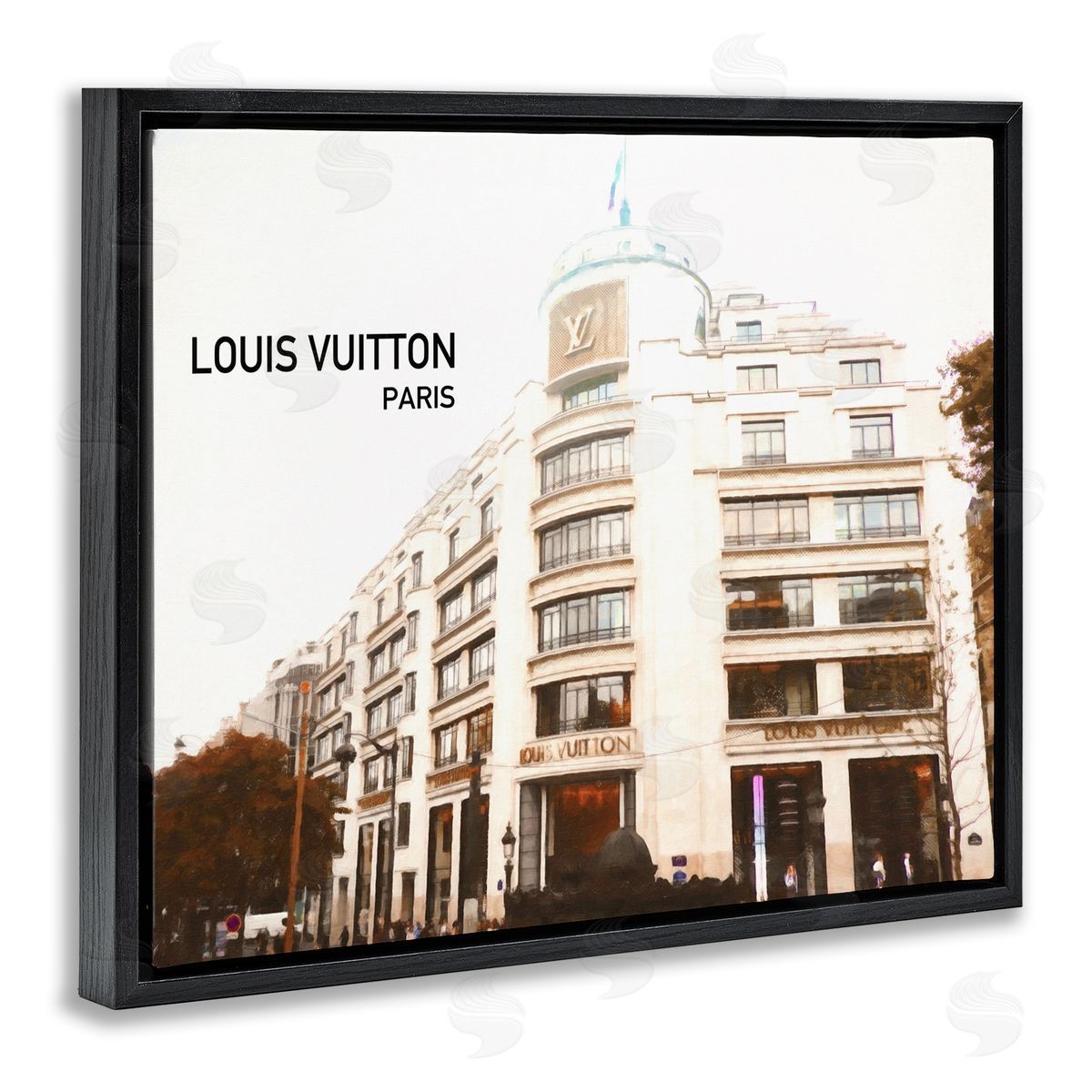 Designer Brand Building Black Floating Frame Canvas Wall Art, Home Decor by Graffi*tee Studios